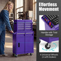 2 in 1 Rolling Tool Chest, 5-Drawer Tool Storage Cabinet with Wheels, Adjustable Shelf, Tool Box Organizer for Garage Warehouse Workshop