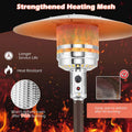 50,000 BTU Propane Outdoor Heater, Round Patio Heater with Stainless Steel Burner, Tip Over, Flame Out Protection, Wheels, CSA Certificated