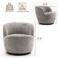 Modern Swivel Barrel Chair with 360 Degree Rotation Single Fabric Accent Chair